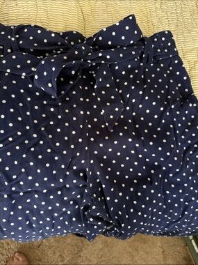 Talbots Navy and White Polka Dot Pants